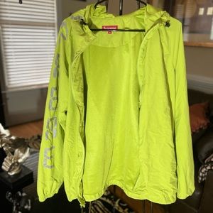 Supreme Reflective Rain Jacket Lime Size XL